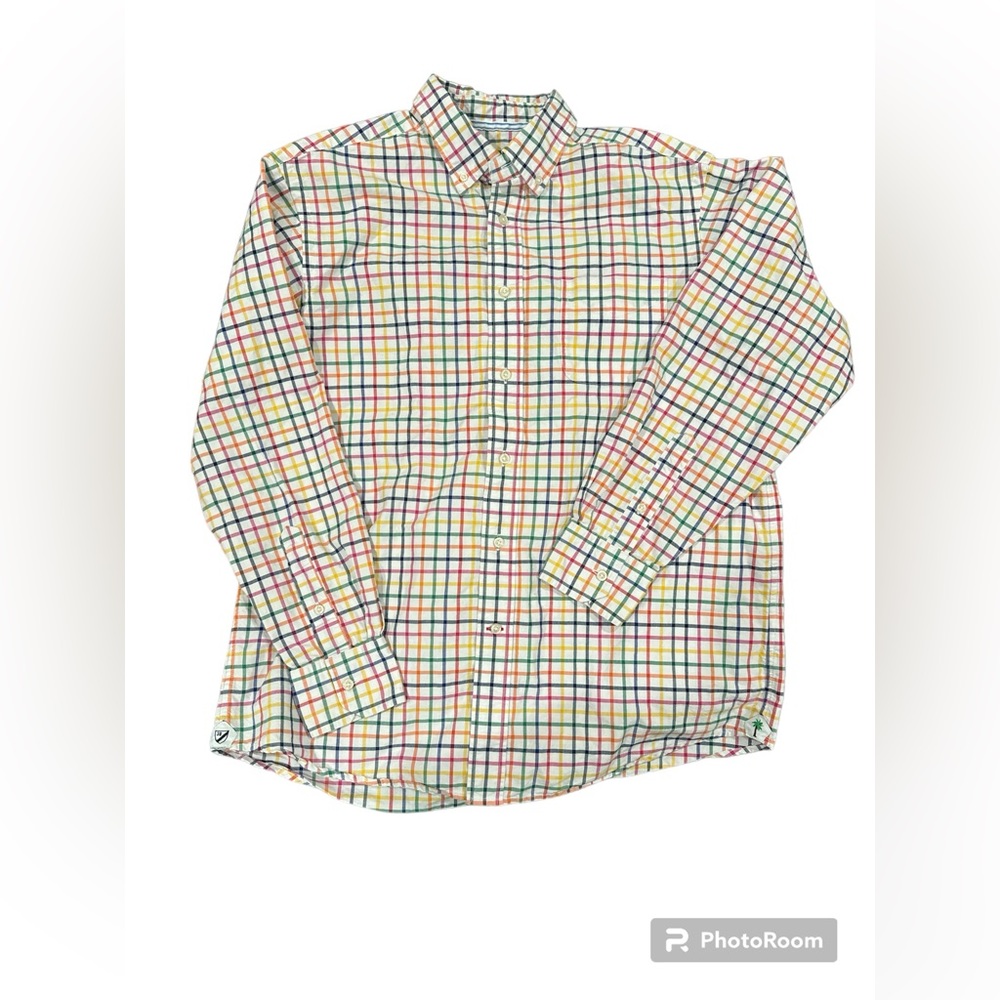 Cremieux Classic Multi Color Plaid Long Sleeve Button Up Mens Shirt L‎